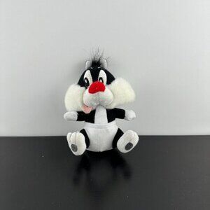 1999 Vinage Looney Tunes Lovables Baby Sylvester Plush Diaper Stuffed Animal